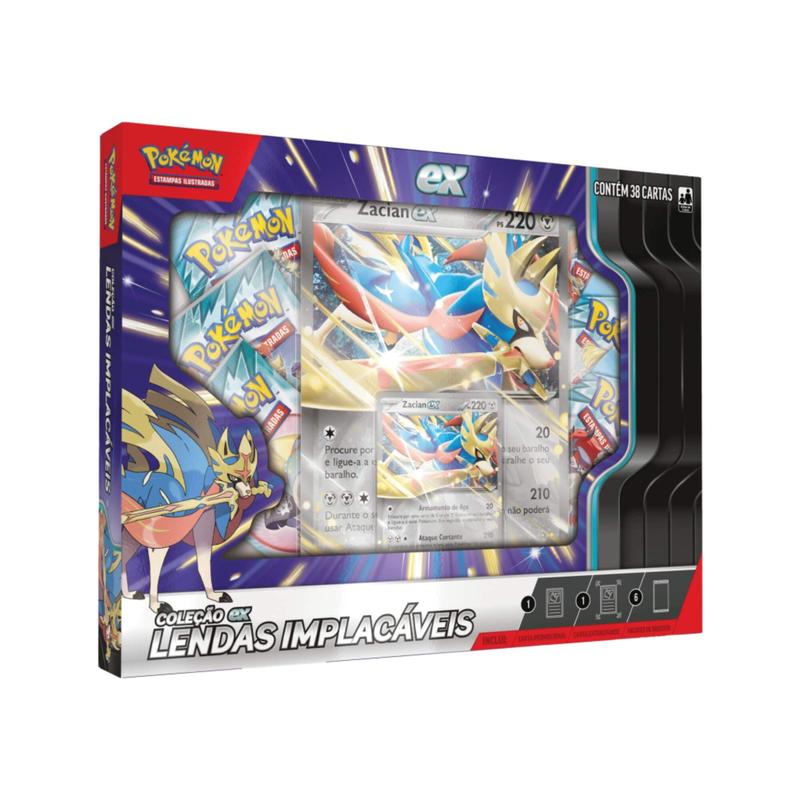 Pokemon 2x Box Coleção EX Lendas Implacáveis - Zacian e Koraidon